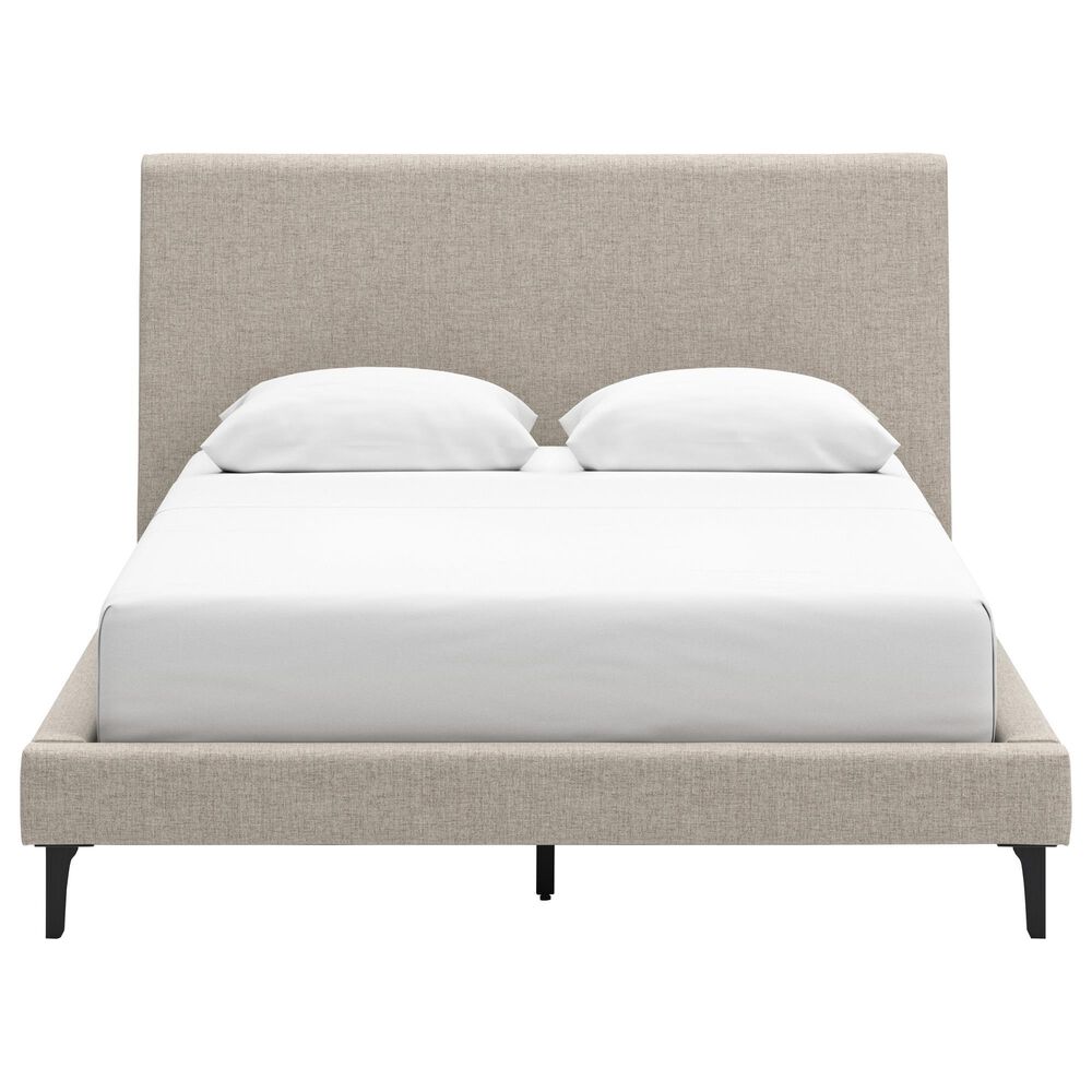 Ashley Cielden Queen Upholstered Platform Bed with Roll Slats in Tan, , large