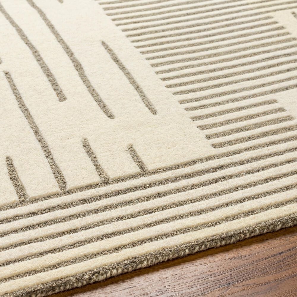 Surya Brook BKO2311 5&#39; x 7&#39;6&quot; Charcoal and Beige Area Rug, , large