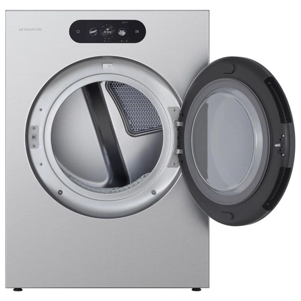 LG 5.8 Cu. Ft. Smart Front Load Washer and 9.0 Cu. Ft. Electric Dryer in Brushed Platinum Steel, , large
