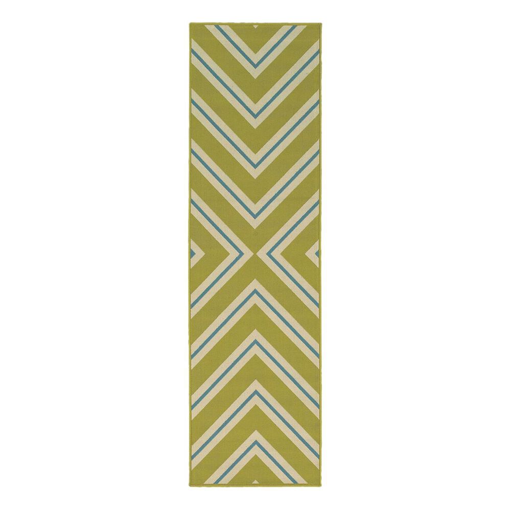 Oriental Weavers Riviera 4589M 2"3" x 7"6" Green Runner, , large