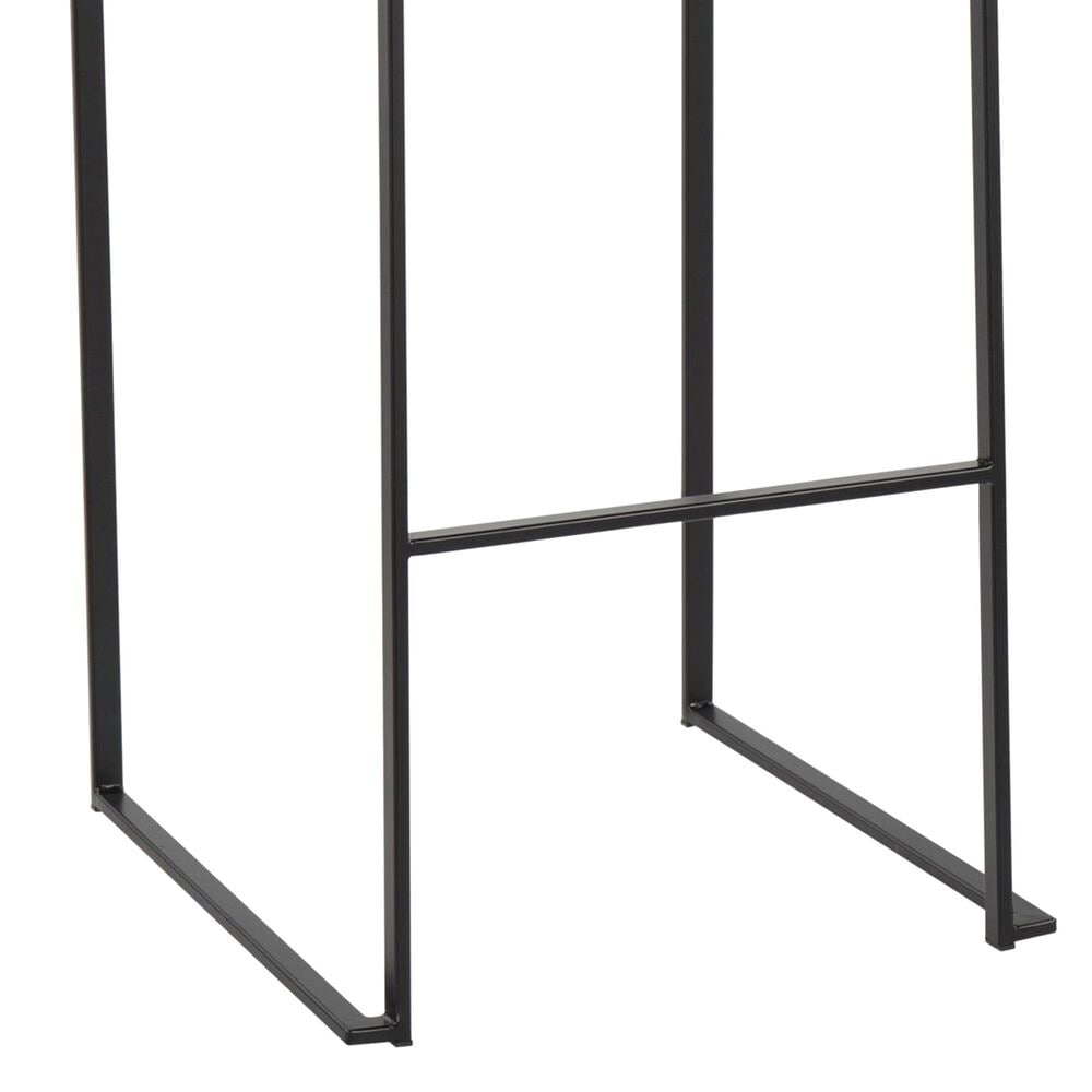 Lumisource Fuji High Back Barstool with Charcoal Fabric in Black &#40;Set of 2&#41;, , large