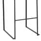 Lumisource Fuji High Back Barstool with Charcoal Fabric in Black (Set of 2), , large