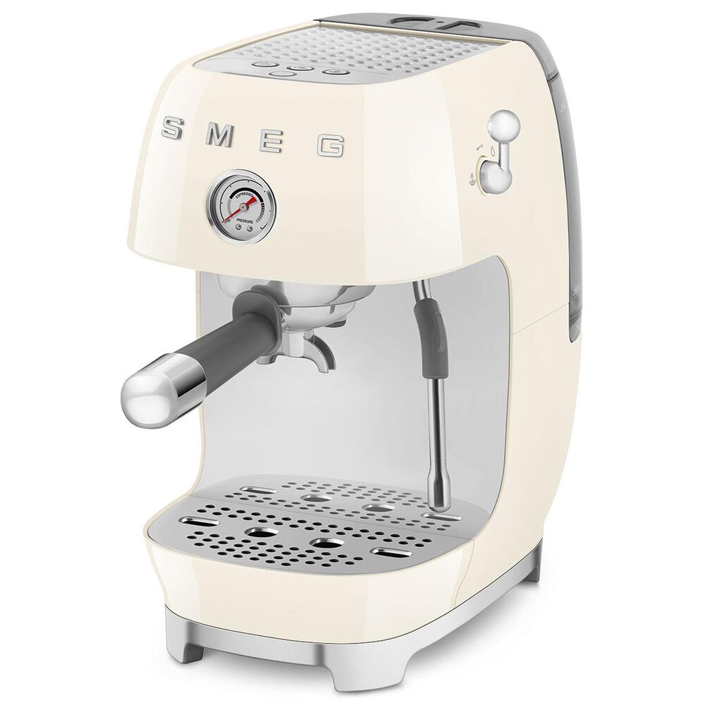 SMEG Espresso Manual Coffee Machine with Grinder in Cream, , large