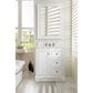 James Martin Vanities De Soto 30" Single Bathroom Vanity in Bright White with 3 cm Ethereal Noctis Quartz Top and Rectangular Sink, , large