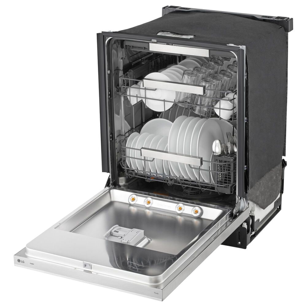 LG 24" Built-In Pocket Handle Dishwasher with 3rd Rack in PrintProof Stainless Steel, , large