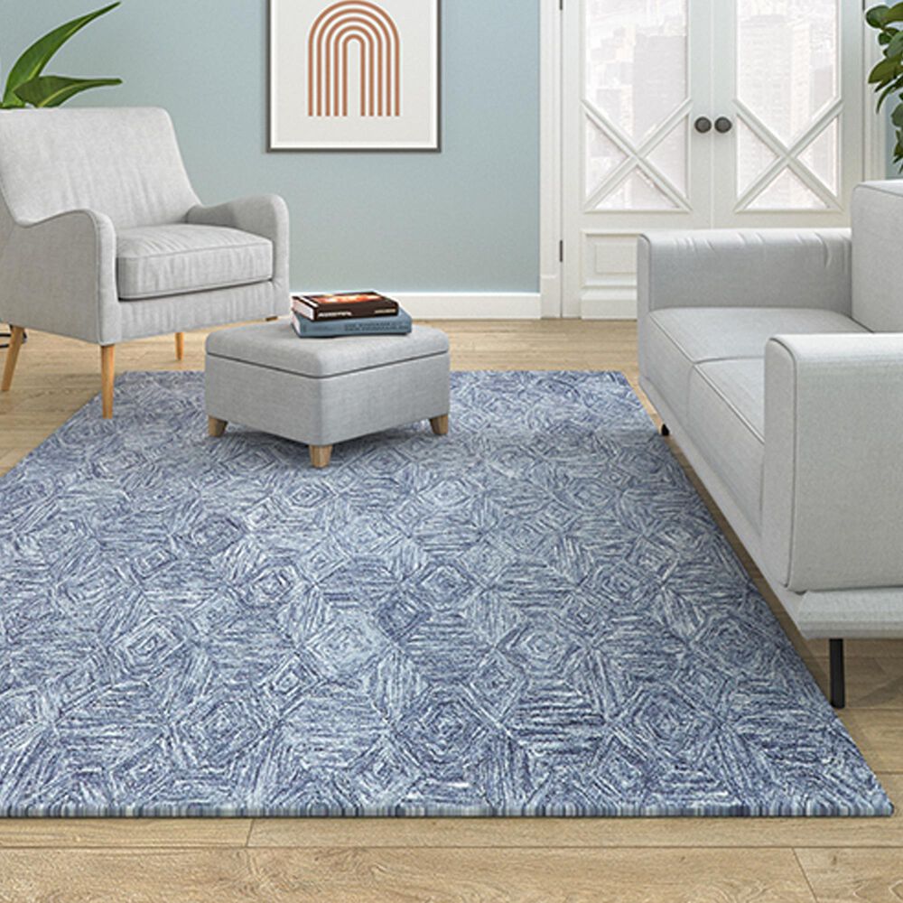 L&amp;R Resources Aurora Geometric Blue 7&#39;9&quot; x 9&#39;9&quot; Area Rug, , large