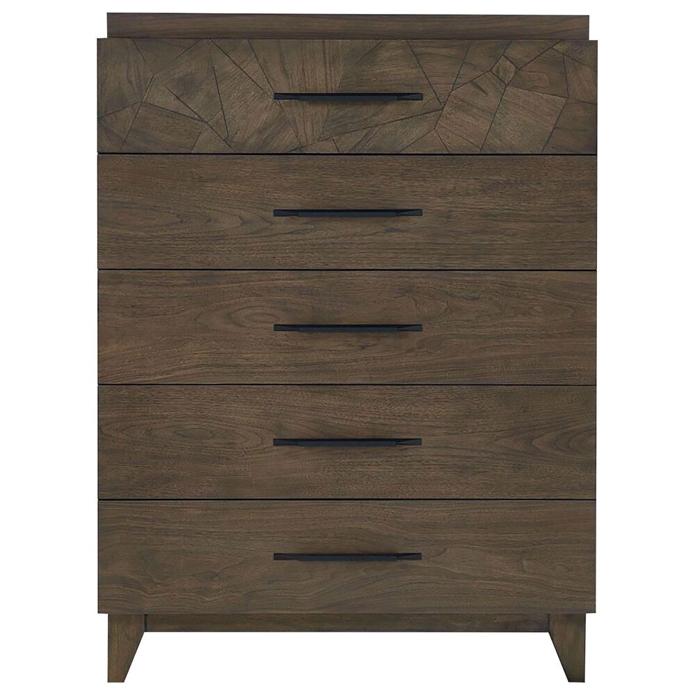Urban Home Broderick 5 Drawer Chest in Wild Oats Brown, , large