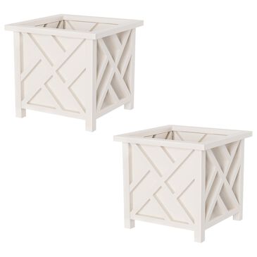 Timberlake 14.75" Planter Box in White (Set of 2), , large