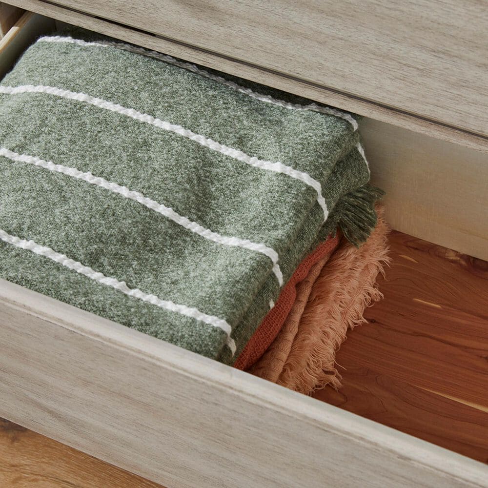 Riva Ridge Provence 5-Drawer Chest in Linen with Valet Rod, , large