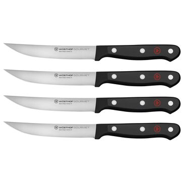 Wusthof Trident Gourmet Steak Knife in Stainless Steel and Black (Set of 4), , large