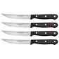 Wusthof Gourmet Steak Knife in Stainless Steel and Black (Set of 4), , large