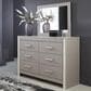 Ashley Surancha 6-Drawer Dresser and Mirror in Gray, , large