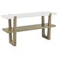 Steve Silver Perth Sofa Table in White and Weathered Sand, , large