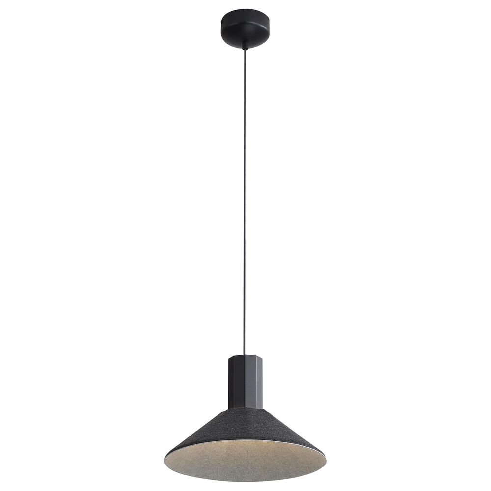 Golden Lighting Faroe 13" 1-Light LED Pendant in Flecked Black and Grey, , large