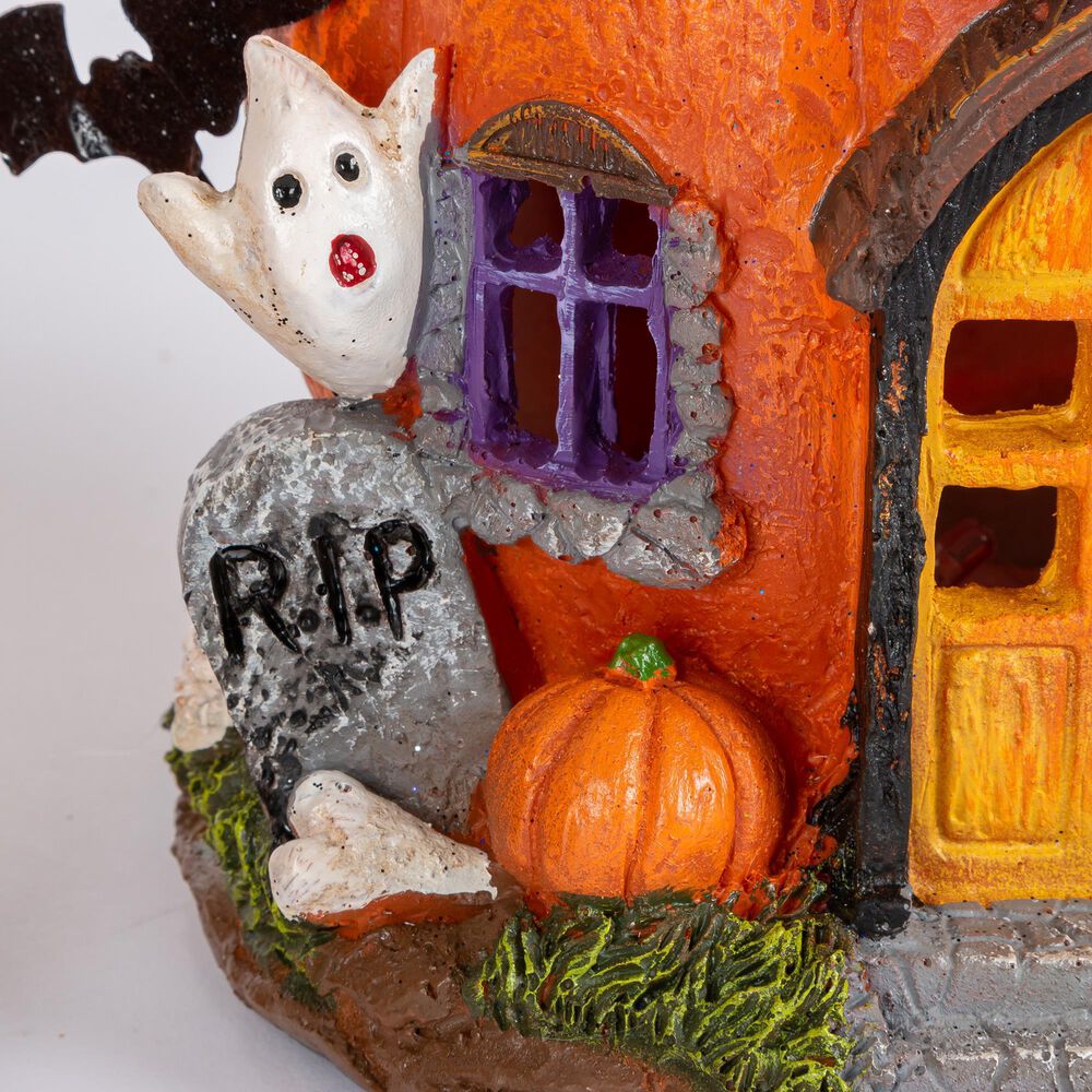 The Gerson Company 2-Piece Halloween Pumpkin House Set in Orange, , large