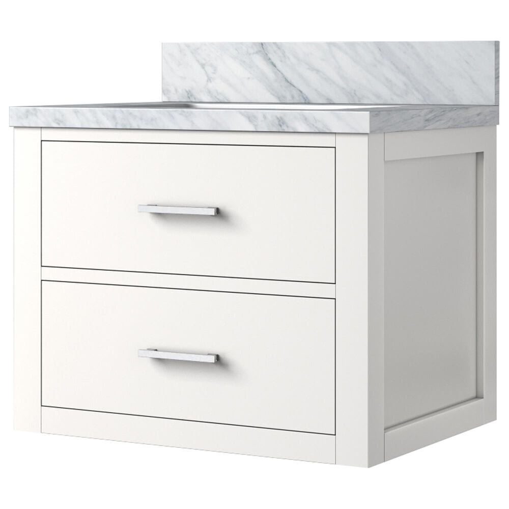 Lexora Home Castor 24" Single Bathroom Vanity in White with White Acrylic Top and Rectangular Sink, , large