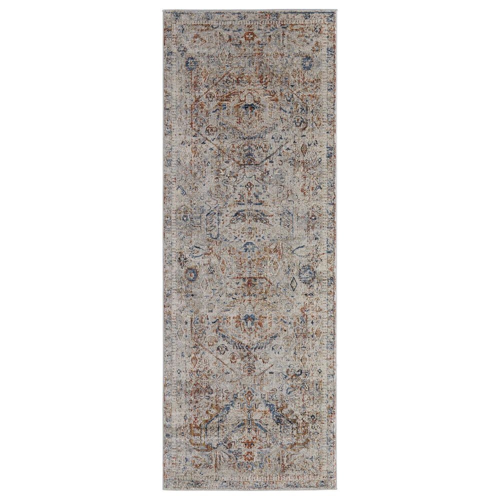 Feizy Kaia 2"6" x 10" Gray and Multicolor Runner, , large