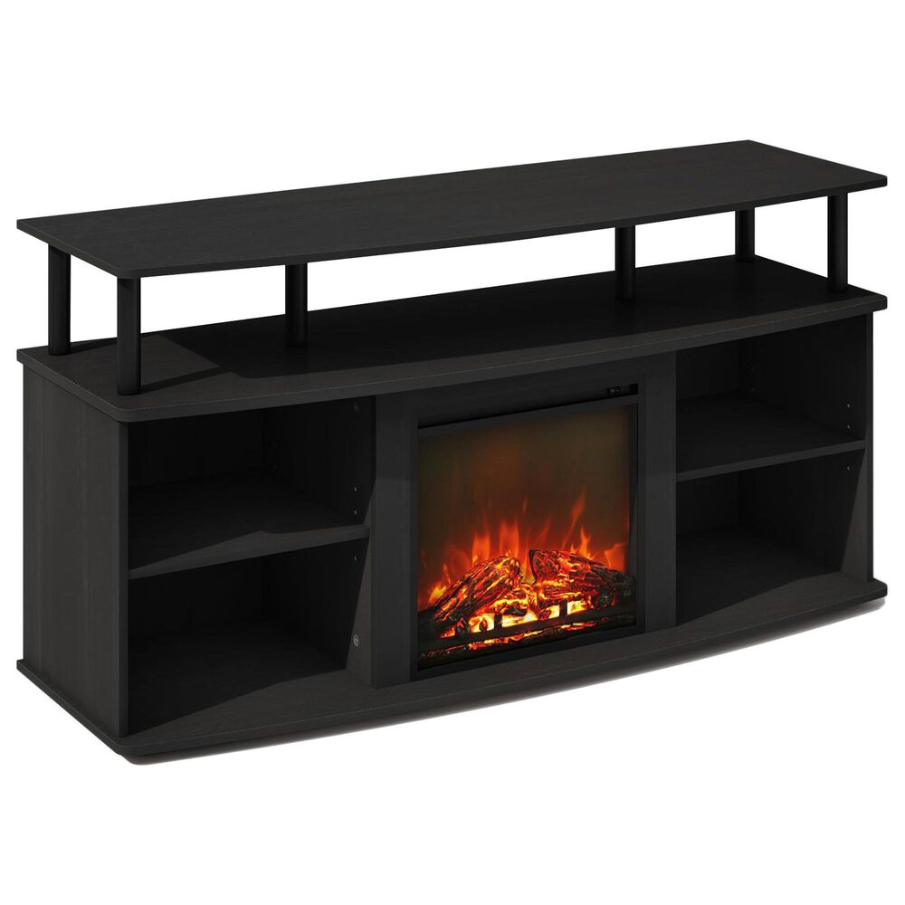HOMLUX 47" TV Stand with No Heat Electric Fireplace in Americano and Black, , large