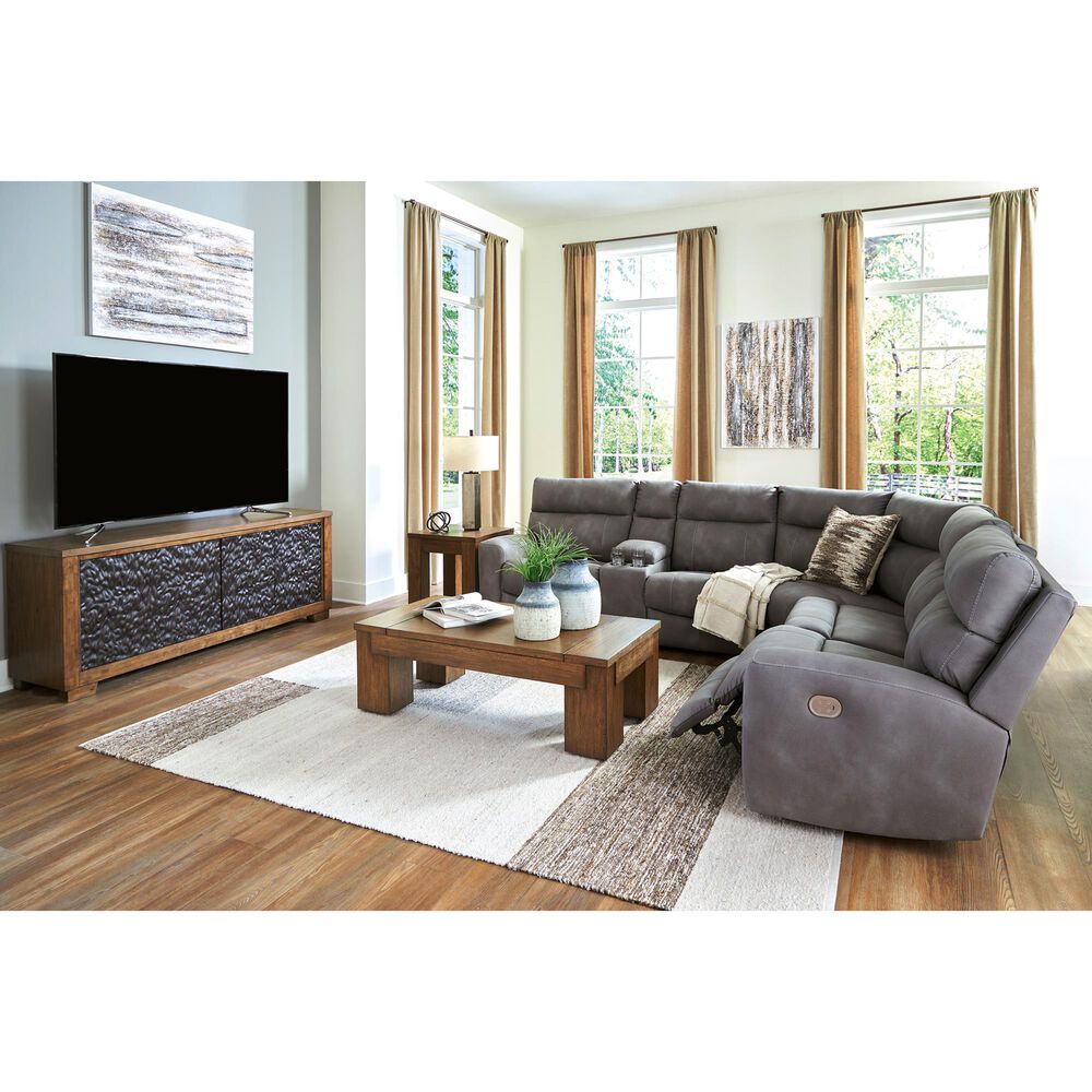 Ashley Next-Gen DuraPella 6-Piece Power Reclining Sectional in Slate, , large
