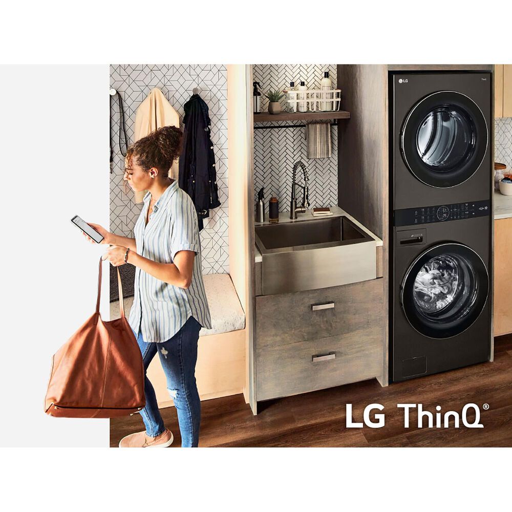LG WashTower 4.5 Cu. Ft. Washer and 7.4 Cu. Ft. Electric Dryer in Graphite Steel, , large