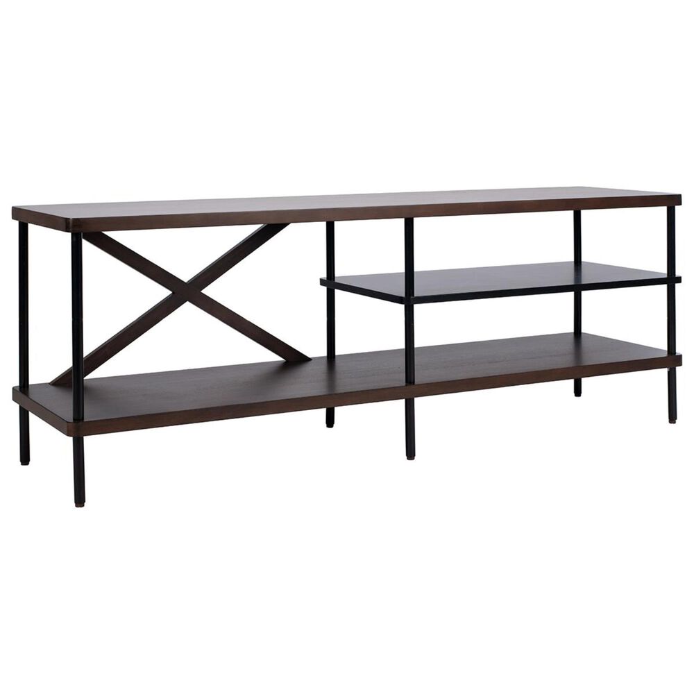 Safavieh Bruno TV Stand in Walnut and Black, , large