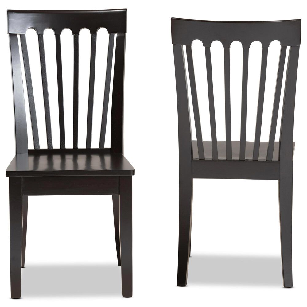 Baxton Studio Dining Chair in Dark Brown (Set of 2) Nebraska