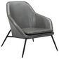 Zuo Modern Manuel Accent Chair in Gray Faux Leather, , large
