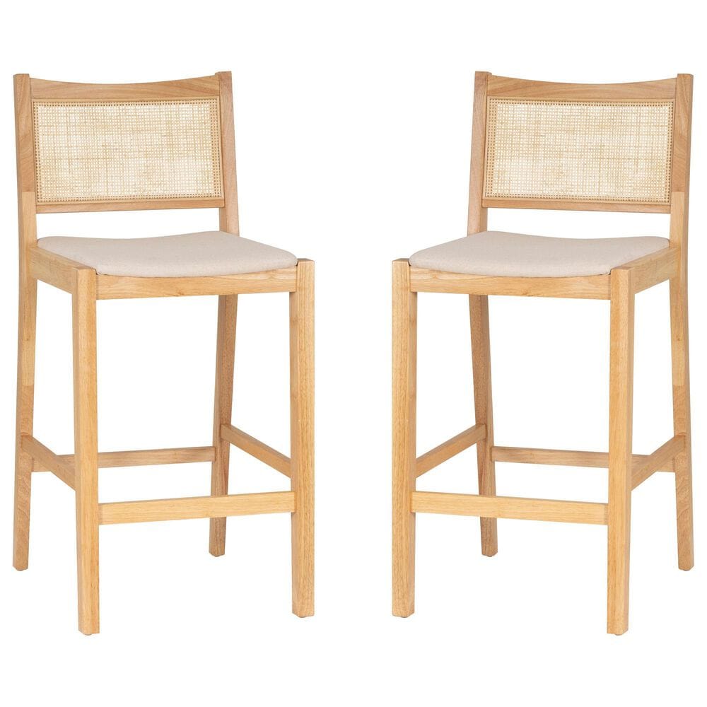 Linon Home Decor Bauer Barstool in Natural (Set of 2), , large