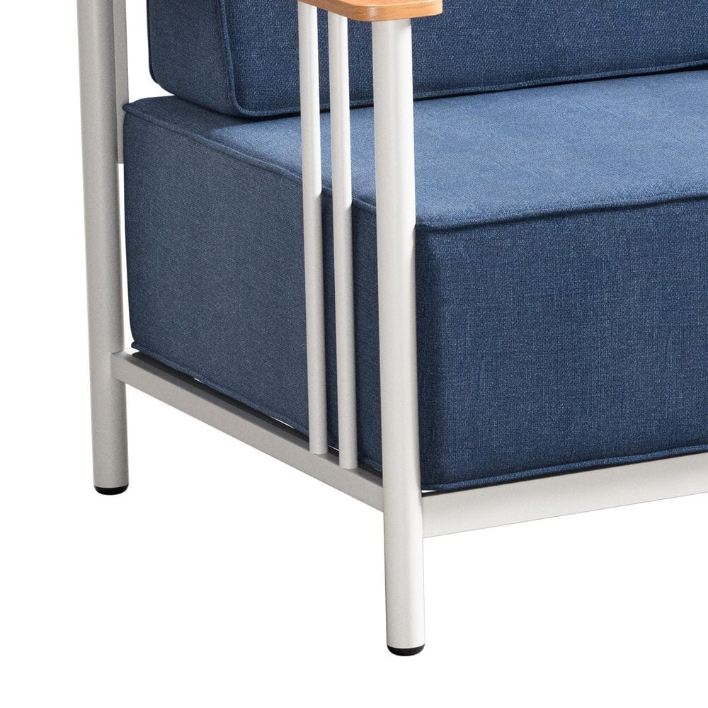 Sunwell Garden 3-Piece Patio Chat Set in Blue, , large