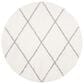 Safavieh Parma Shag PMA515A 9" Round Cream and Grey Area Rug, , large