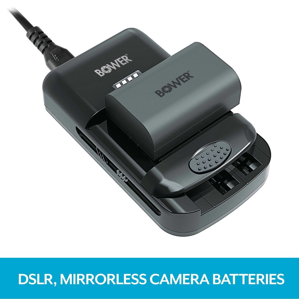Bower DSLR Universal Charger with Rechargeable Batteries in Black, , large