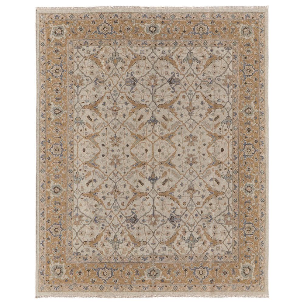 Feizy Corbitt 8" Round Ivory and Gold Area Rug, , large