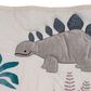 Lambs & Ivy Dino-Might 3-Piece Crib Bedding Set in White, Gray and Blue, , large