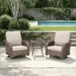 Sunwell Garden Patio Swivel Glider Chair with Gray Frame in Beige (Set of 2), , large