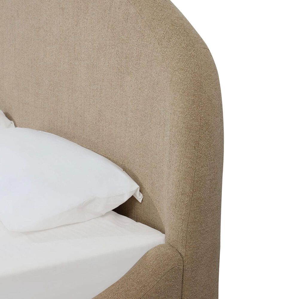 Urban Home Somerset Colton Queen Upholstered Platform Bed in Sourdough, , large