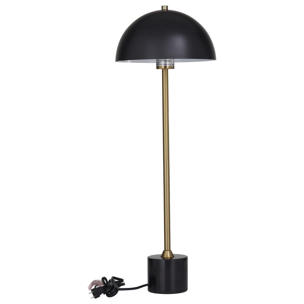 Maple and Jade Umbrella Style Table Lamp in Black and Gold, , large
