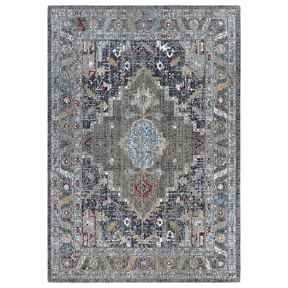 RIZZY Signature 2"6" x 8" Gray and Multicolor Runner, , large