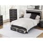 Ashley Zuraleus Queen Upholstered Panel Storage Bed with Two Nightstands in Matte Black, , large