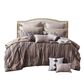 Jiangsu Royal Home Freya Stripe 24-Piece King Bed-in-a-Bag Microfiber Comforter Set in Brown, , large