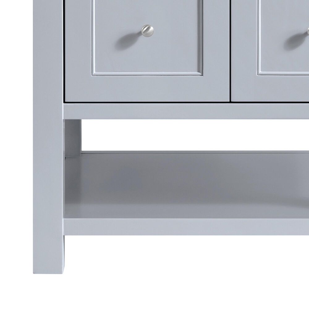 James Martin Vanities Breckenridge 30&quot; Single Bathroom Vanity in Serenity Blue with 3 cm White Zeus Quartz Top and Rectangular Sink, , large