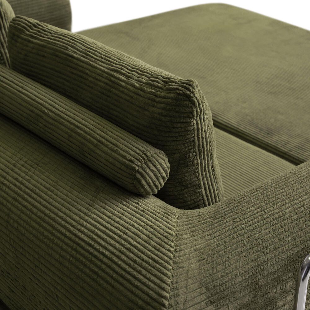 Furniture of America Ellis Stationary Modular Customizable Space-Saving Sofa in Green, , large