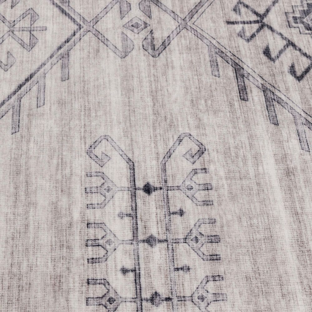 Central Oriental Rugease Velveteen Aminah Gray and Ivory 7&#39;6&quot; x 9&#39;6&quot; Area Rug, , large