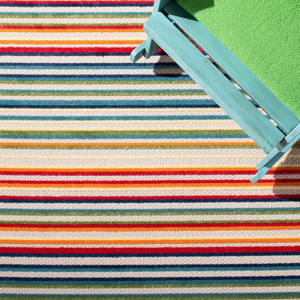 Safavieh Cabana CBN323A 3&#39; x 5&#39; Ivory and Green Indoor/Outdoor Area Performance Rug, , large