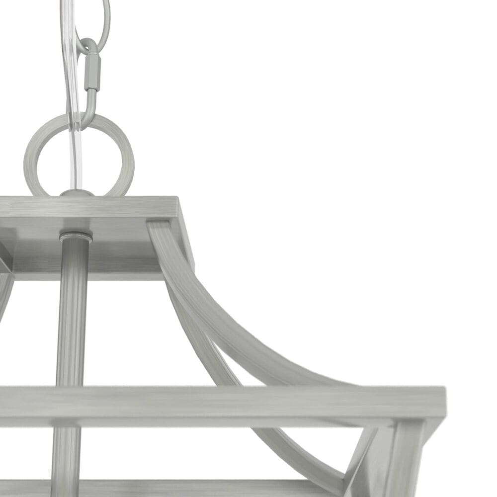 Hunter Laurel Ridge 12&quot; 4-Light Lantern Pendant in Brushed Nickel, , large