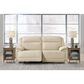 Ashley Double Deal 2-Piece Power Symmetrical Reclining Loveseat in Almond, , large