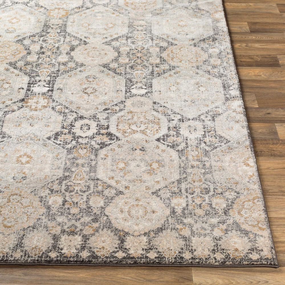 Surya Indigo IGO-2307 5&#39;3&quot; x 7&#39;3&quot; Black, Tan and White Area Rug, , large