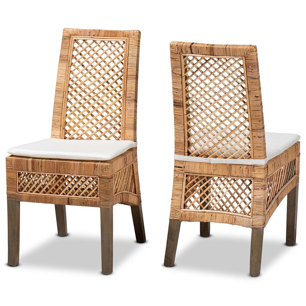 Baxton Studio Argos Side Chair in Natural Brown (Set of 2), , large