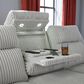 Ashley Forest Lake Power Reclining Sofa with Adjustable Headrest in Alloy Velvet, , large
