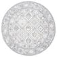 Safavieh Micro-Loop Southwestern 5" Round Ivory and Grey Area Rug, , large