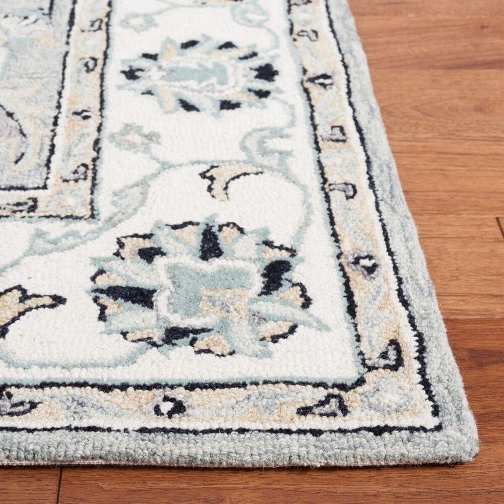 Safavieh Micro-Loop MLP384F 4&#39; x 6&#39; Gray and Ivory Area Rug, , large